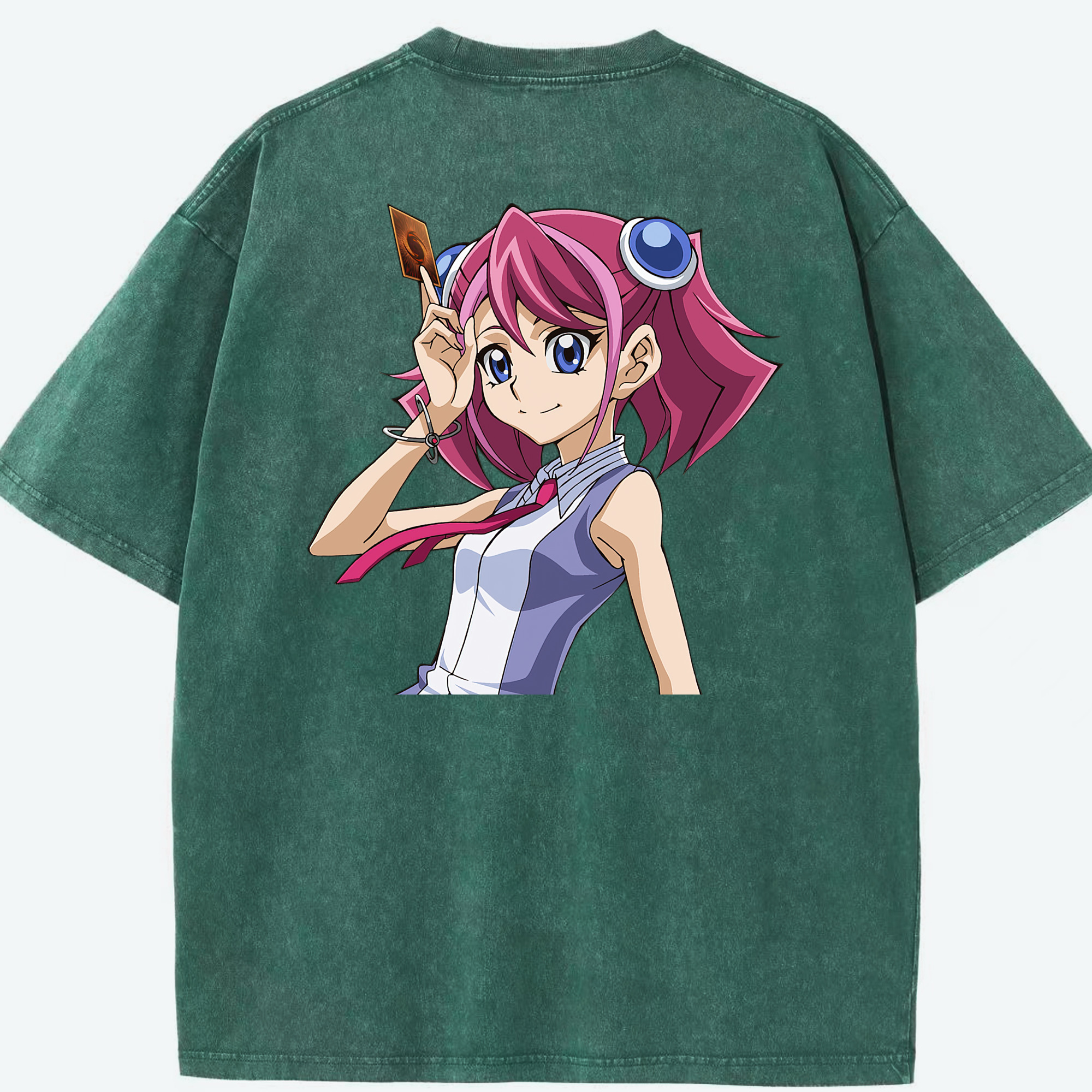 （画像用） 遊☆戯☆王 Yu-Gi-Oh! 綿100% ヴィンテージ風 半袖Tシャツ（背面プリント）